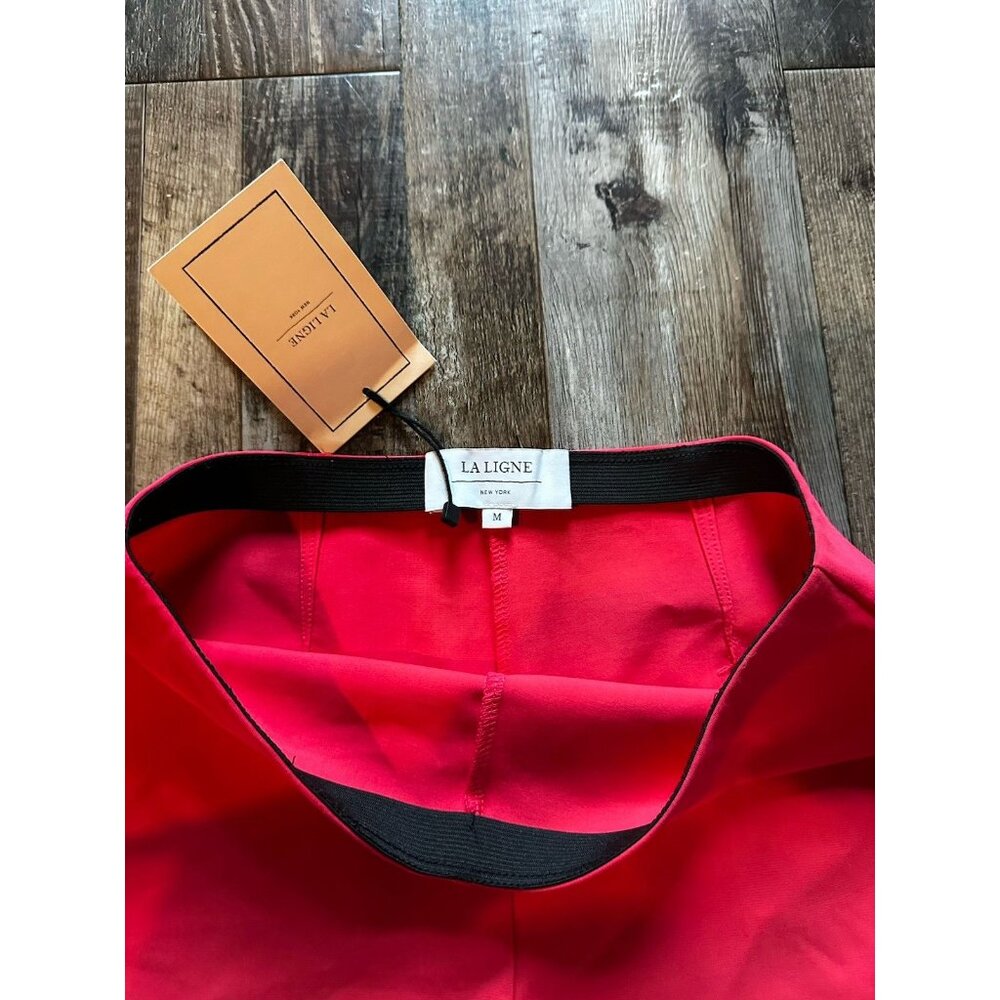 La Ligne NWT Kiki Set Micro Mini Shorts Elastic Waist in Red Size Medium - Picture 4 of 9